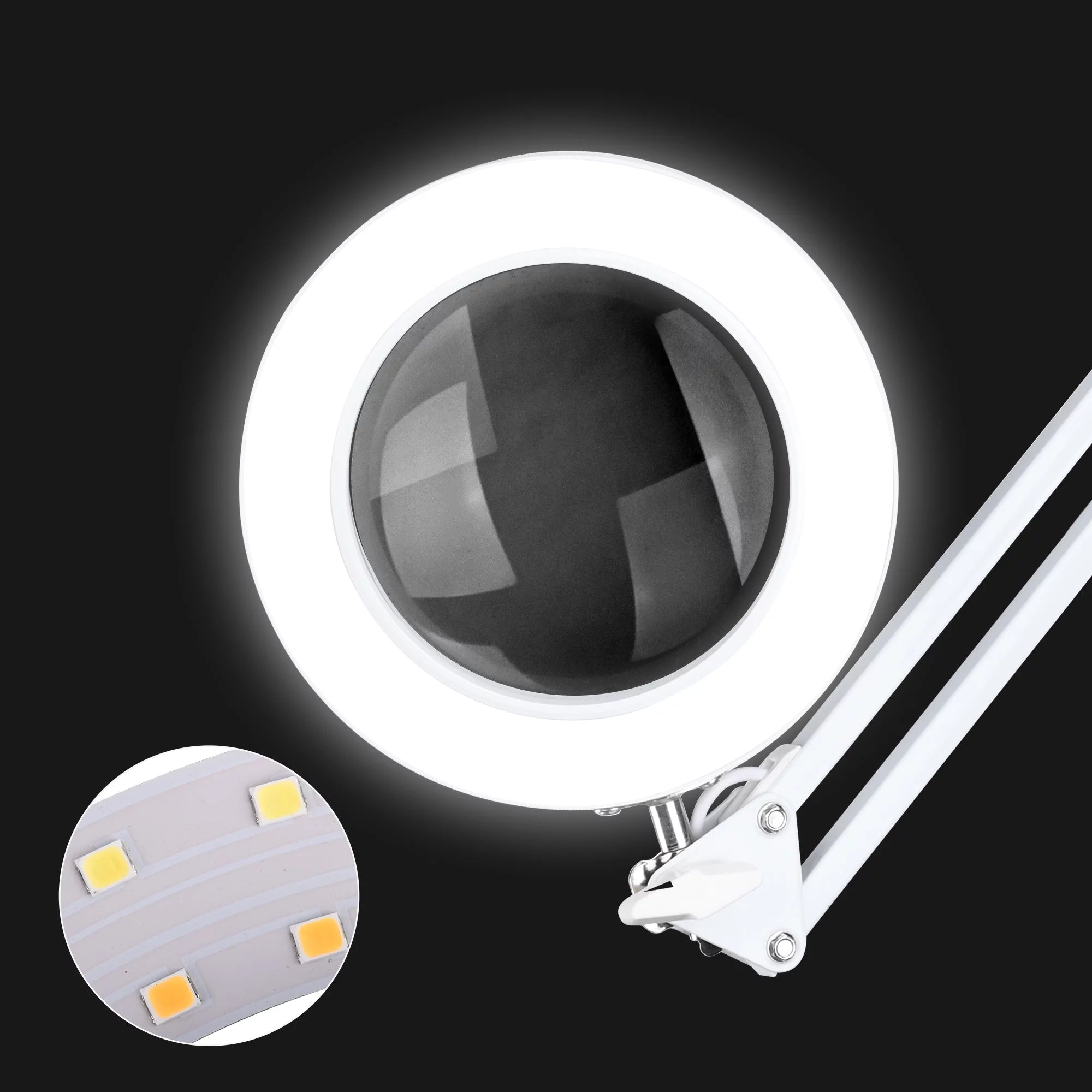 LED Magnifying Lamp with Clamp Adjustable Arm U5060