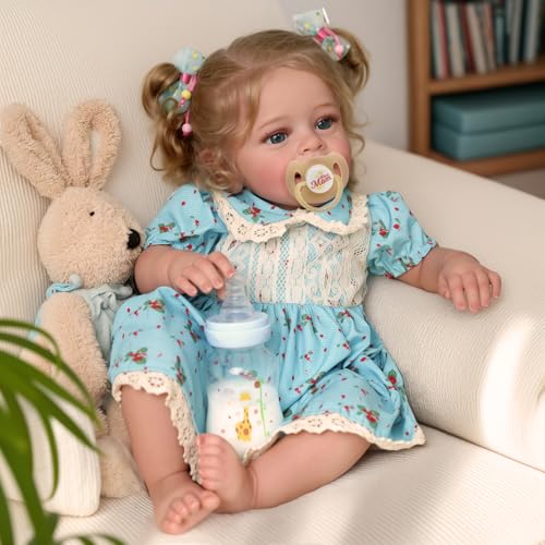 Lifelike Reborn Baby Doll 18 Inch Realistic Newborn Blond Girl with Clothes G1933