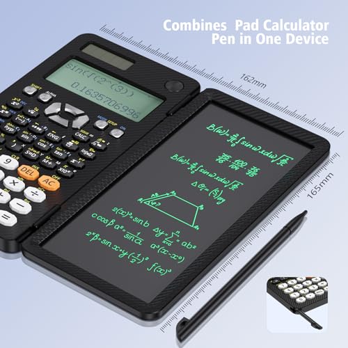 Scientific Calculator with Notepad, 2-Line Display, Solar and Battery Powered Q967