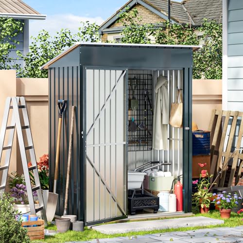 Outdoor Steel Storage Shed with Lockable Doors and Windows E249038