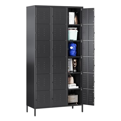 3-Door Blue Steel Storage Locker for Office, School, Gym C68898