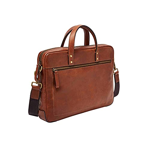 Men's Leather Messenger Briefcase Laptop Bag A46922
