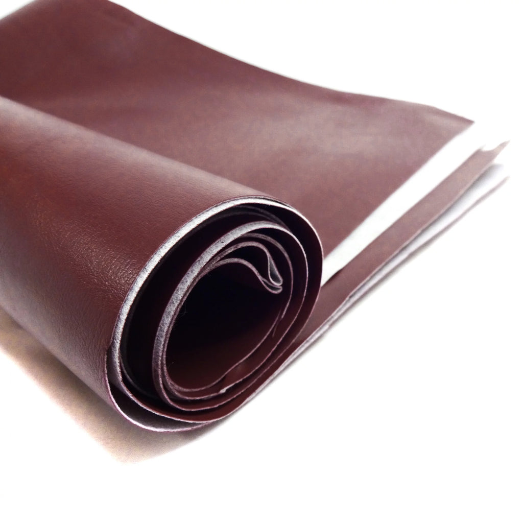 Burgundy Faux Leather Upholstery Fabric, 6 Yards L5279