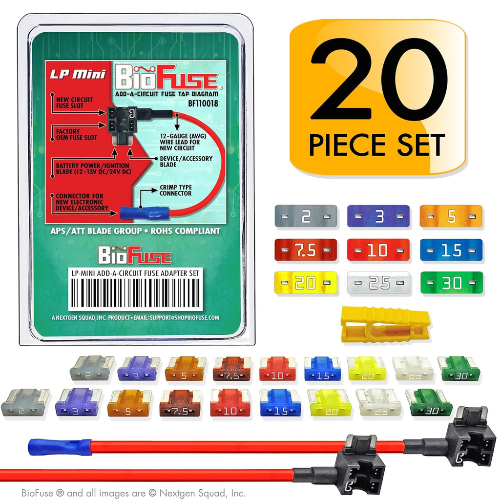 Low Profile Mini Blade Fuse Assortment with Holders and Fuse Puller Z723622