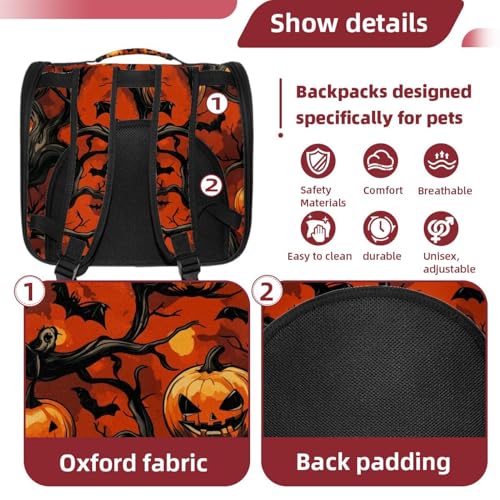 Halloween Pet Carrier Airline Approved for Small Medium Dogs Cats S688252