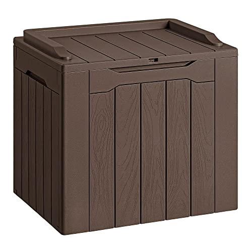 30 Gallon Waterproof Resin Deck Box for Outdoor Patio and Garden Storage Q30388