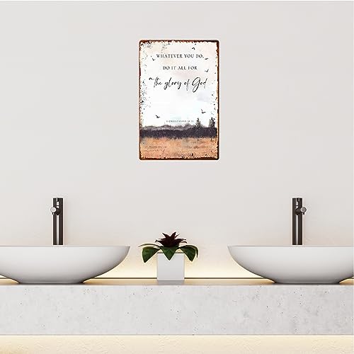Bible Verse Wall Art Metal Sign for Bedroom Decor J896