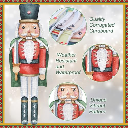 12 Pcs Christmas Nutcracker Yard Signs with Stakes Outdoor Lawn Decor C719