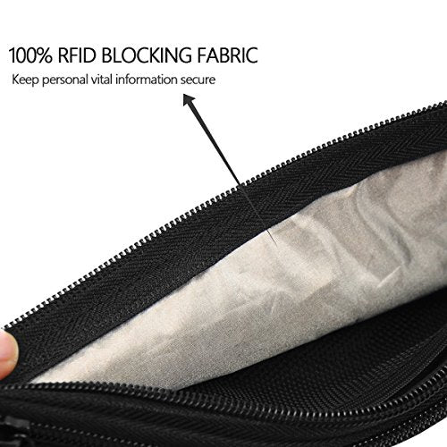 Slim RFID Blocking Travel Money Belt with Adjustable Strap V5138