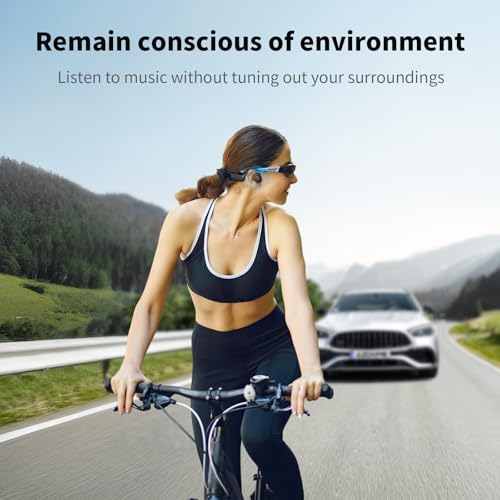 Bone Conduction Open Ear IPX8 Waterproof Bluetooth Headphones with Mic for Swimming Sports X38358