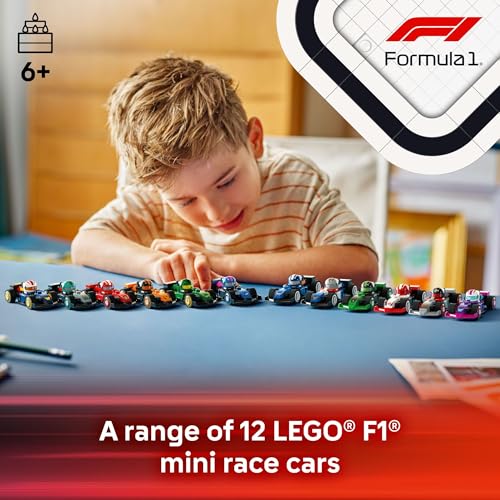 F1 Collectible Race Cars, 6 Pack Building Set for Kids Ages 6+ E2838