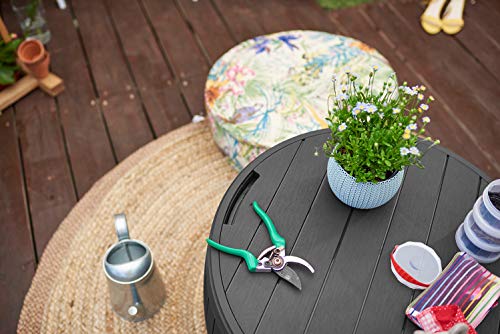 Outdoor Storage Deck Box, 37 Gallon Waterproof Patio Table Bin W1205