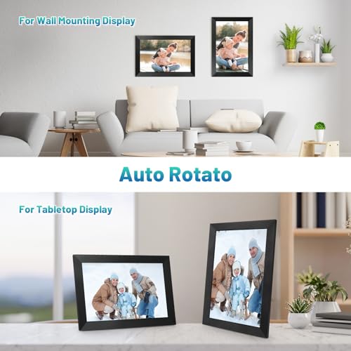 WiFi Digital Photo Frame 10.1 Inch IPS HD Touch Screen with 32GB Storage O9566