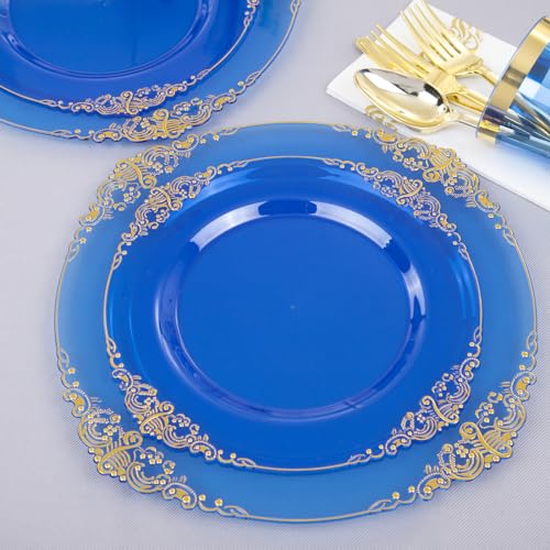 Gold Plastic Dinnerware Set for 50 Guests N48810