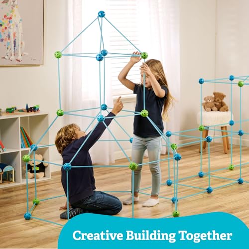 Fort Building Kit with Connecting Sticks & Balls for Kids STEM Play V35833