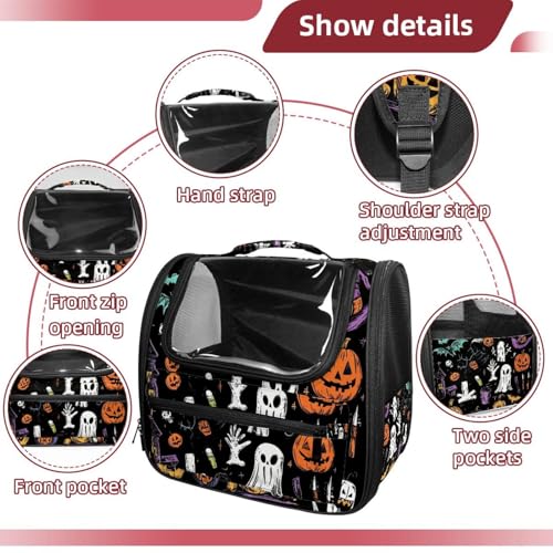 Halloween Pet Carrier Airline Approved for Small Medium Dogs Cats S688252