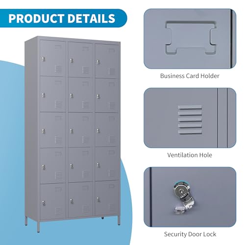 Steel Lockers for Employees, Lockable Storage Cabinet with Assembly X270