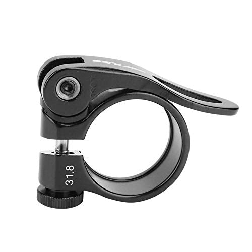 Seatpost Clamp, Quick Release Bike Seat Clamp, Bike Seat Post Locking Clamp, 31.8mm Aluminium Alloy Locking Clamp, Mountain Bike Seat Clamp(Black)