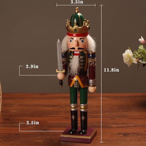 Wooden Nutcracker Ornaments Christmas Decoration Figures (12 Inch, Set) A862348