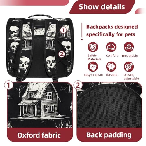 Halloween Cat Backpack Carrier, Breathable Bubble Pet Backpack R5452
