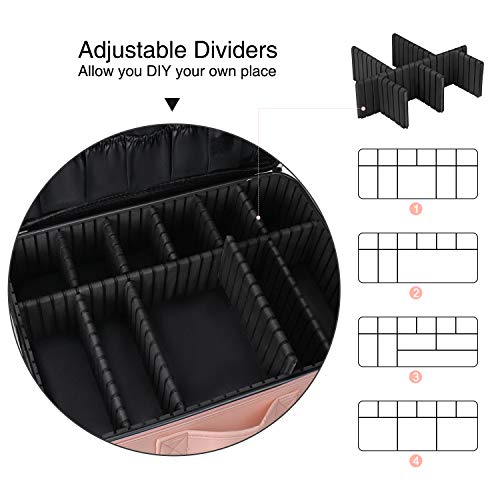 Large Capacity 3 Layer Makeup Case Cosmetic Organizer with Brush Bag R31262