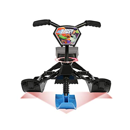 Snow Racer Sled with Steering Wheel and Twin Brakes for Kids Teens Winter Sport X37066