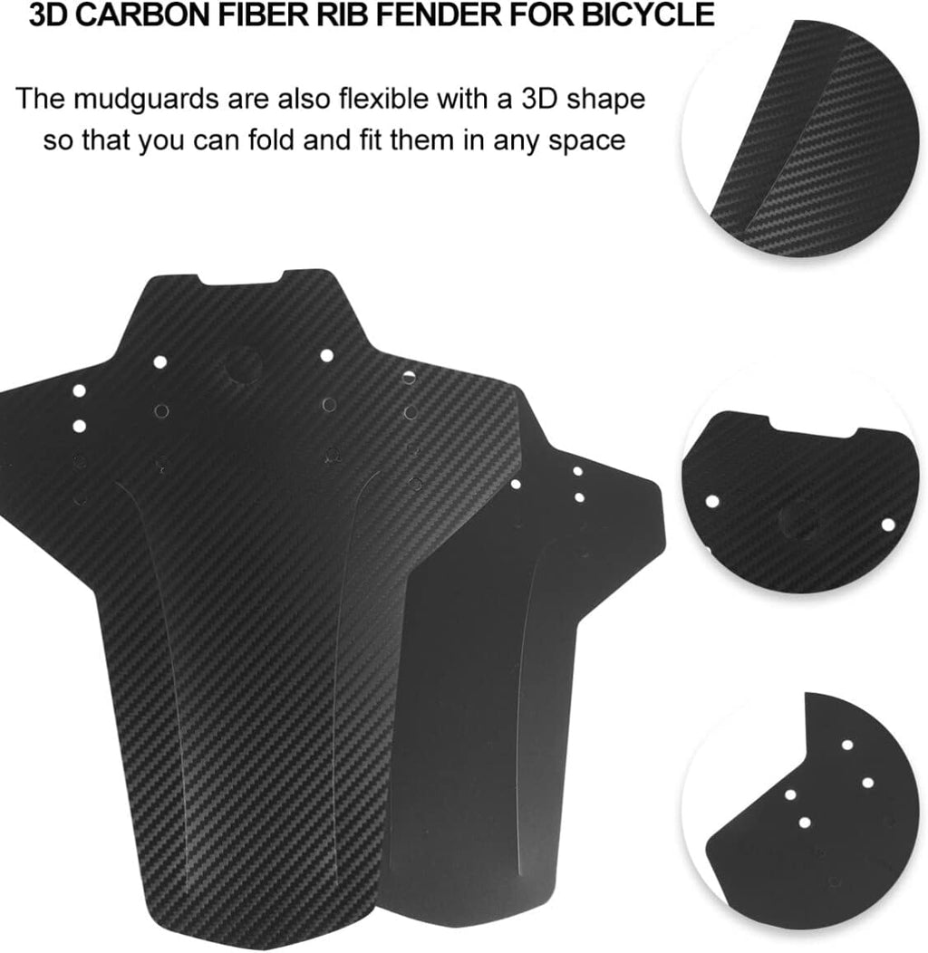 3D Carbon Fiber Universal Mud Flaps for Bike Motorcycle F961609