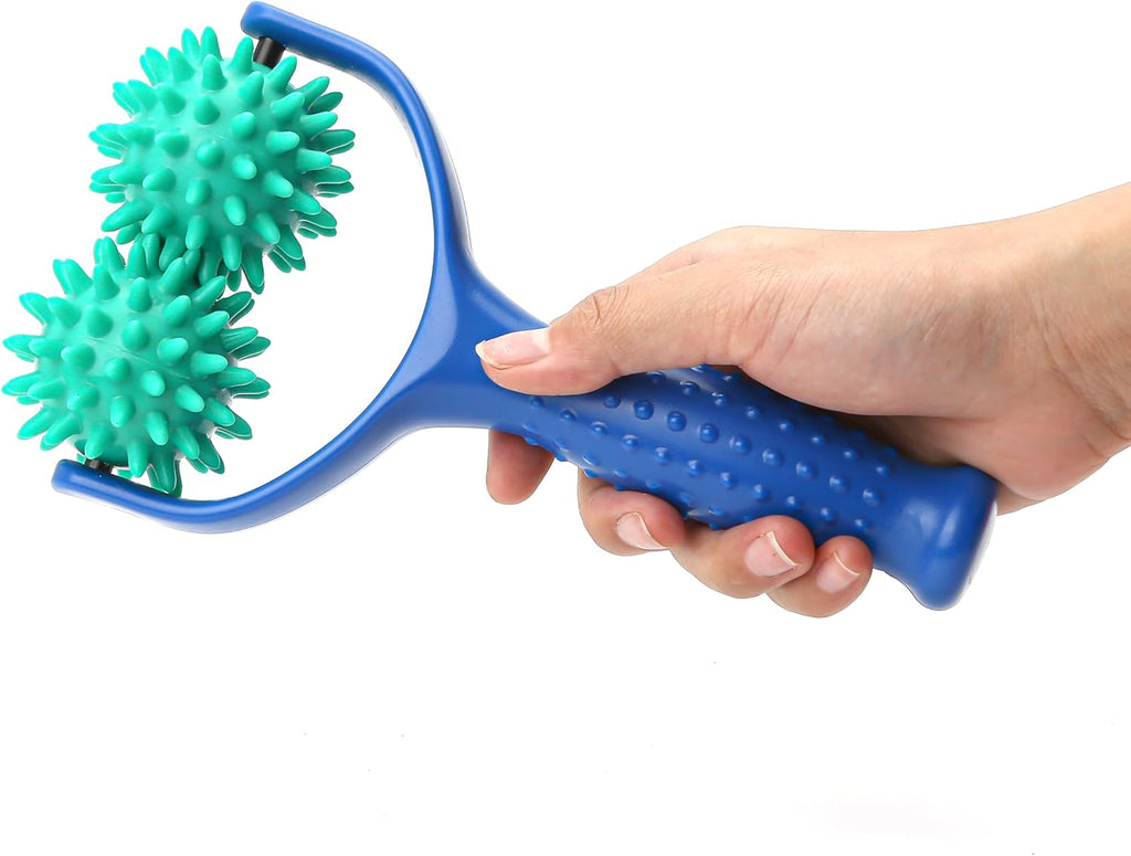 Handheld Spiky Massage Balls Rollers with Handle for Muscle Pain Relief N80731