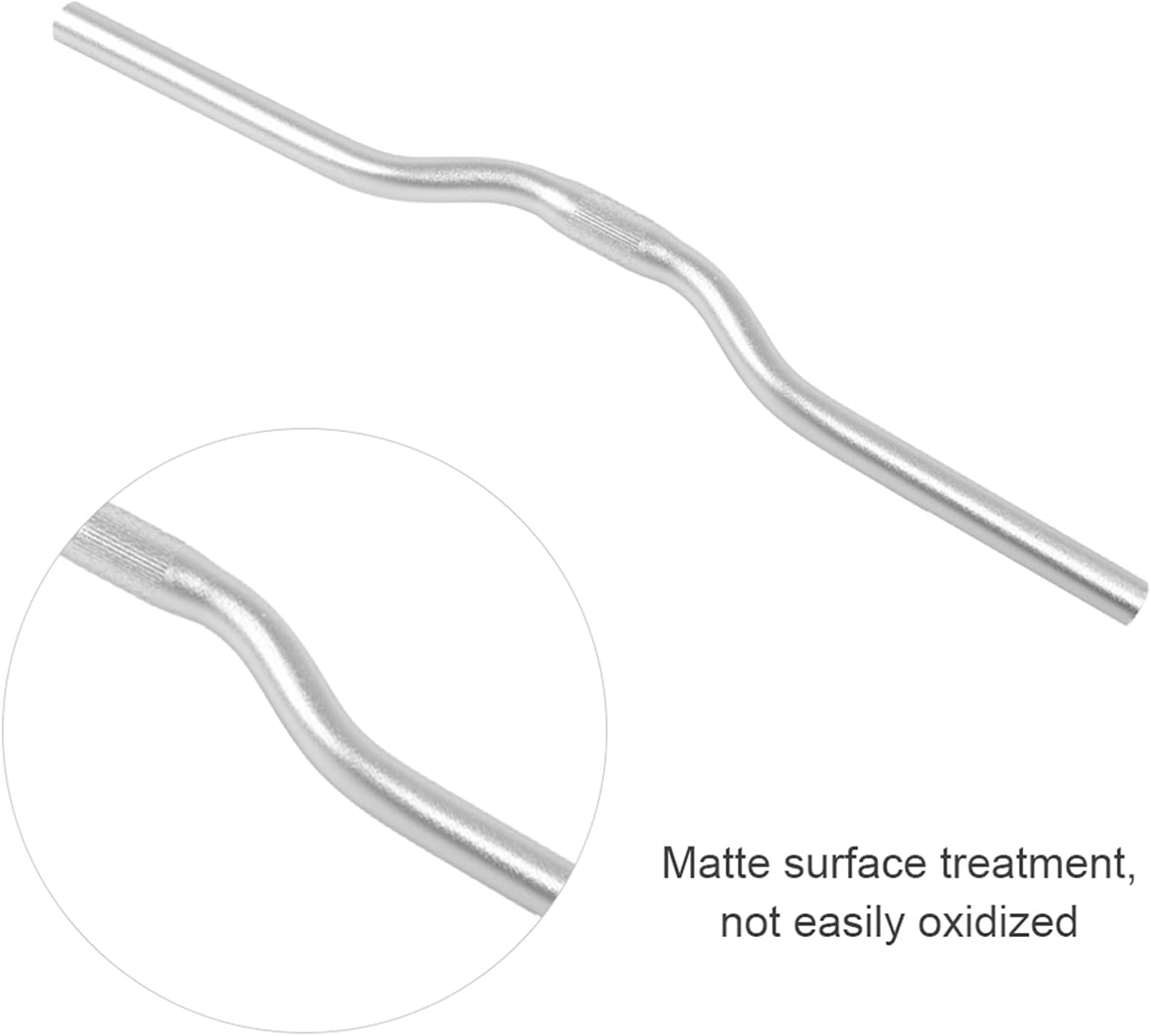 Fixed Gear Riser Handlebar Flat Bar Bike Accessory Silver T211351