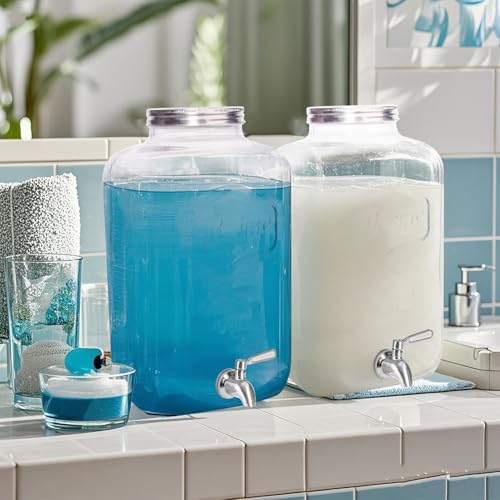 Glass Drink Dispenser with Stand, 2 Pack L526496