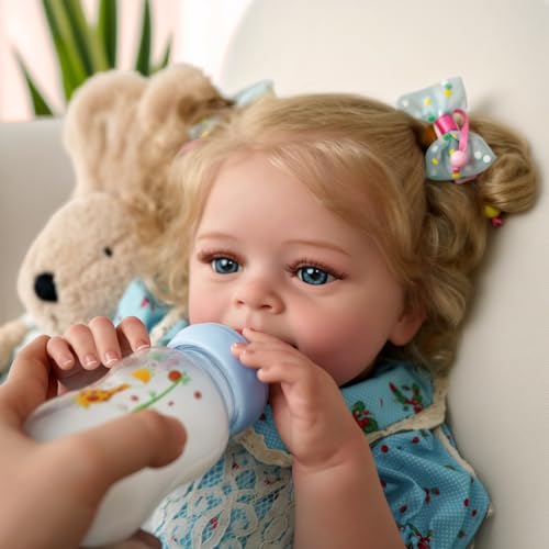 Lifelike Reborn Baby Doll 18 Inch Realistic Newborn Blond Girl with Clothes G1933