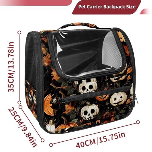 Halloween Pet Carrier Airline Approved for Small Medium Dogs Cats S688252