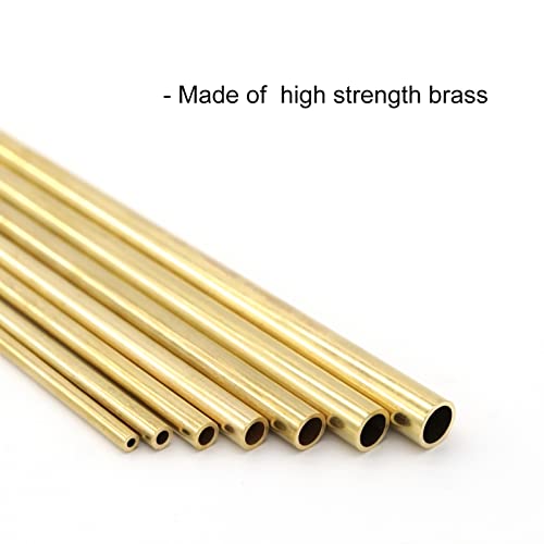Brass Round Tube 0.5mm Wall 300mm Length for DIY Crafts, 3pcs M68923