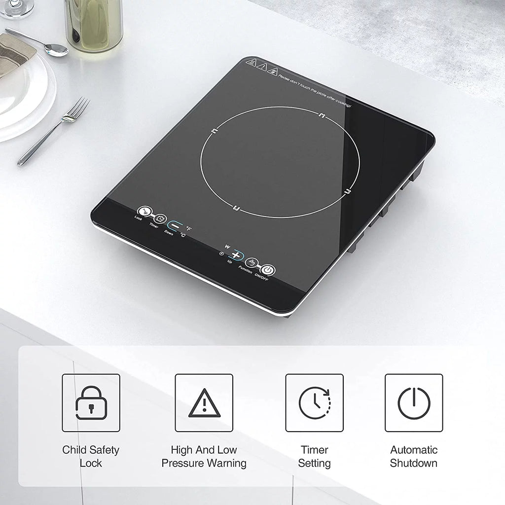 Portable Induction Cooktop Single Burner 1800W with Plug A153
