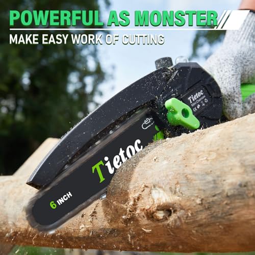 6 Inch Mini Electric Chainsaw Cordless Battery Powered, Hand Held Saw for Wood Trimming V216130
