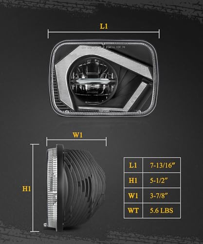 LED Headlights 7x6 5x7 Sealed Beam with DRL and Turn Signal G192