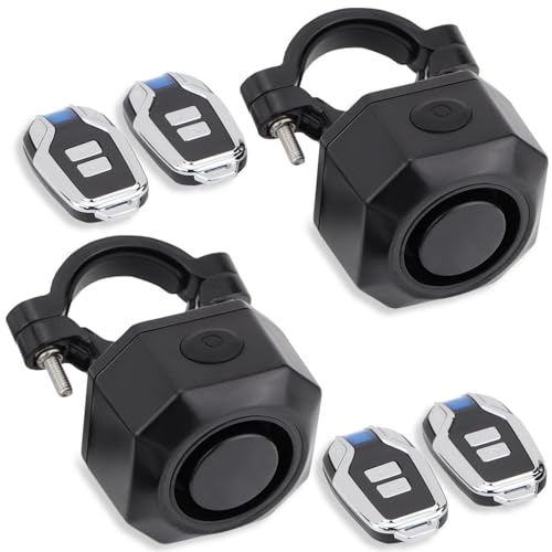 Bike Horn Electric Vehicle Alarm Wireless Vibration Alarm System with Motion Sensor Waterproof Rechargeable Antitheft Alarm for Ebikes Bike Scooter Car