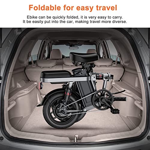 14" Folding Electric Bike for Adults, 600W Motor, 48V 10Ah Battery C383439