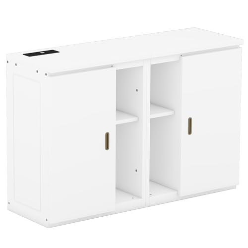 Wall Cabinet Bed with Storage and Bookcase Headboard F651615