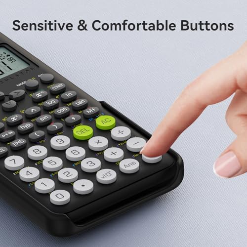 Scientific Calculator with Notepad, 2-Line Display, Solar and Battery Powered Q967