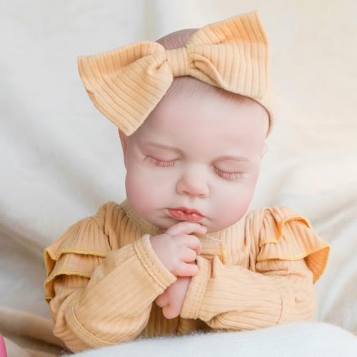 Realistic Reborn Baby Doll, 18 Inch Soft Body Sleeping Baby Girl with Pink Clothing Z645