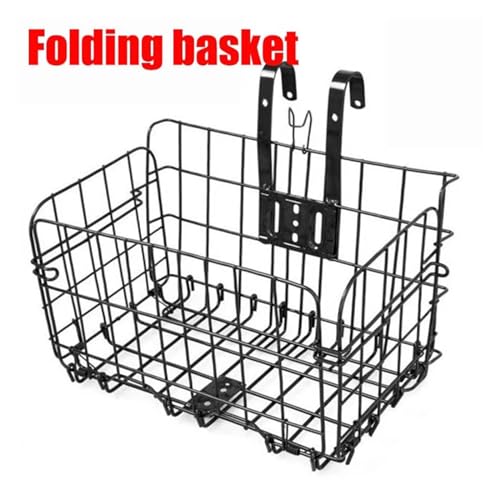 Foldable Metal Bike Basket for Front Rear Storage Q245861