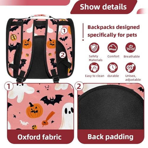 Halloween Cat Backpack Carrier, Breathable Bubble Pet Backpack R5452