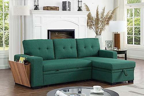 4-in-1 Convertible L Shaped Couch with Pull Out Bed and Storage Z983
