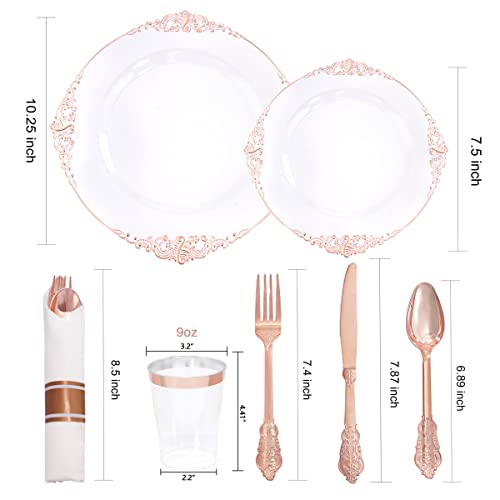 Gold Plastic Dinnerware Set for 50 Guests N48810