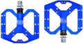 Mountain Skid Bike Pedal Platform Bike Flat Alloy Pedals 9/16" 3 Bearings for Road MTB Fixie Bikes (Color : Blue)
