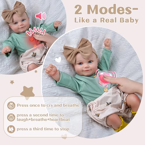 20 Inch Soft Vinyl Reborn Baby Doll with Accessories for Girls P18941