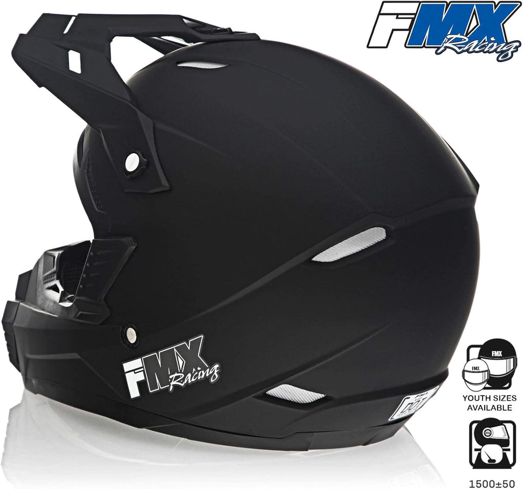 Adult Motocross Dirt Bike Off-Road Helmet Matte Black X-Small M666011