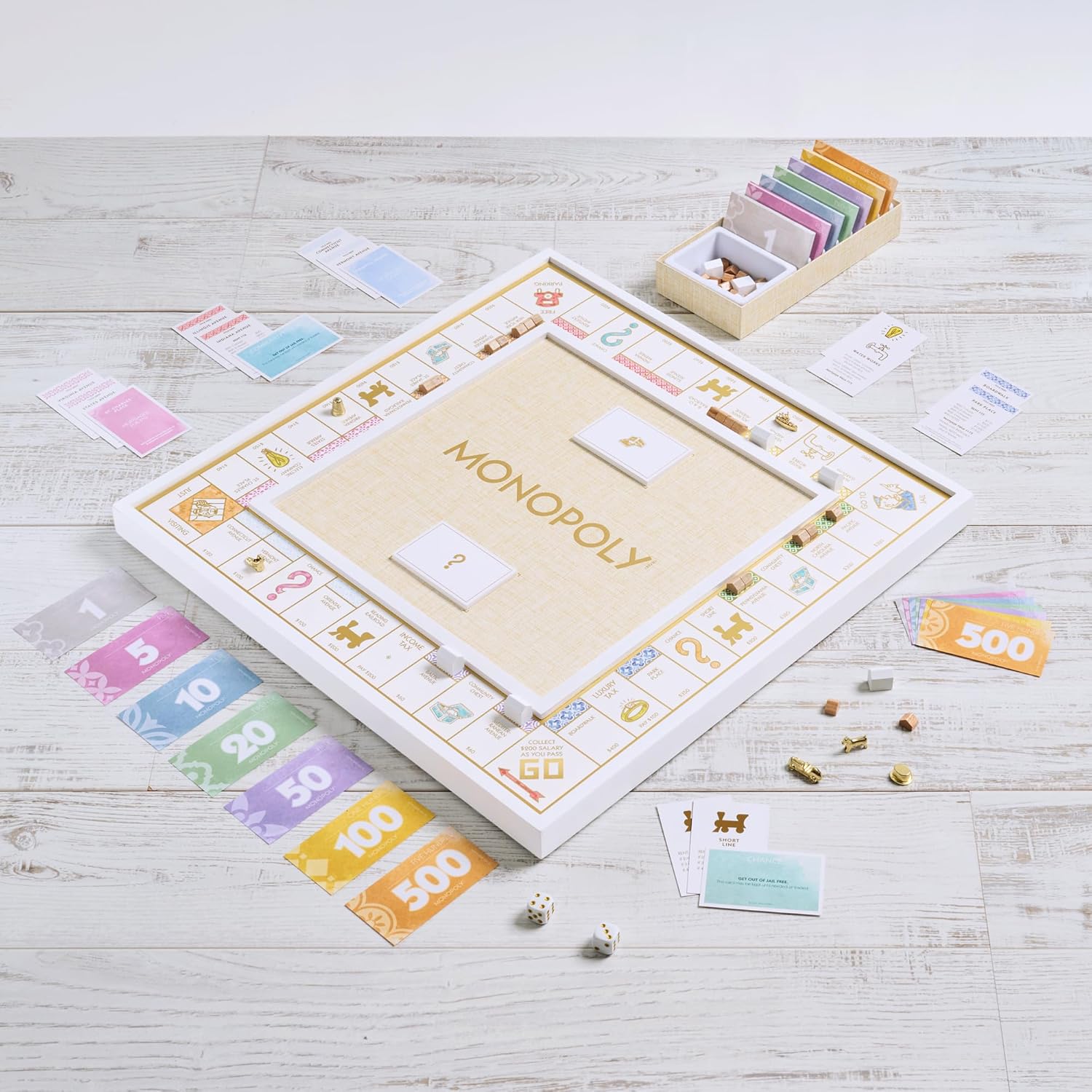 Monopoly Bianco Edition Wood Game Board U45273