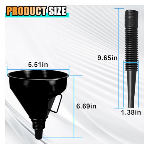 Flexible Oil Funnel with Extension Nozzle and Mesh Filter Z2317
